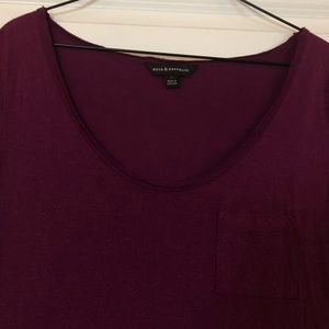 Rock & Republic silver sparkle dark purple tee